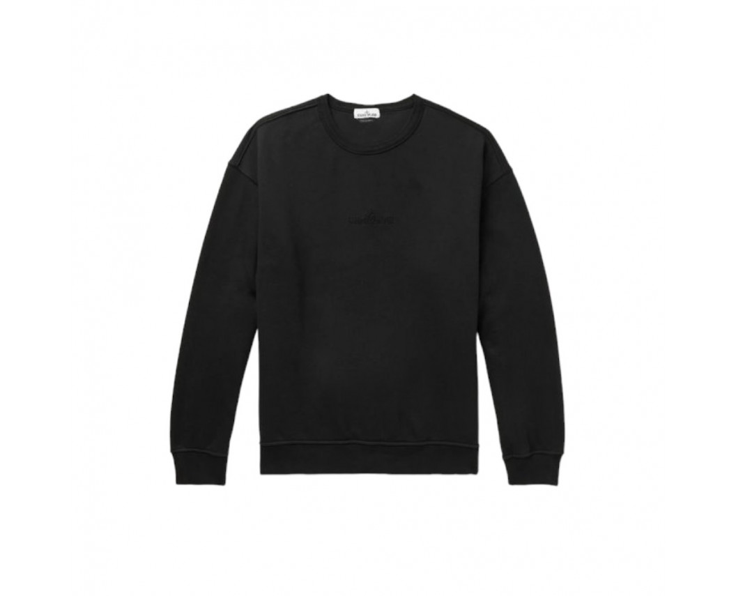 Stone Island Logo Patch Sweatshirt Black - 7tonn: брендовий одяг